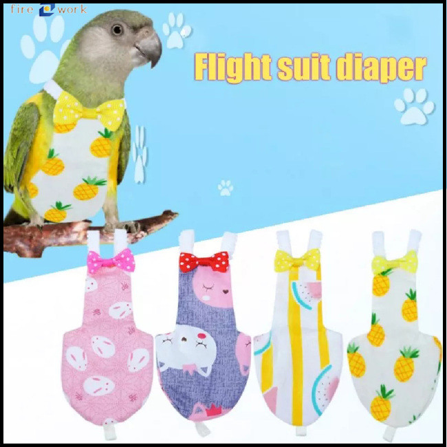 Exclusive Deal! Bird Parrot Diaper Cockatiel Pigeons Pet Birds Printing Flight Clothes