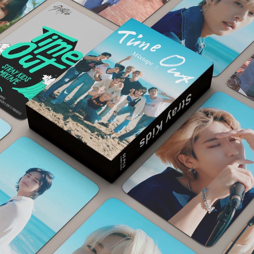 ✨Hot-selling✨K Pop 55 Sheets Stray Kids Homemade Album Photocard Time Out SKZ Collection Card Huang Hyun Chen Postcard Merchandise✨In Event✨