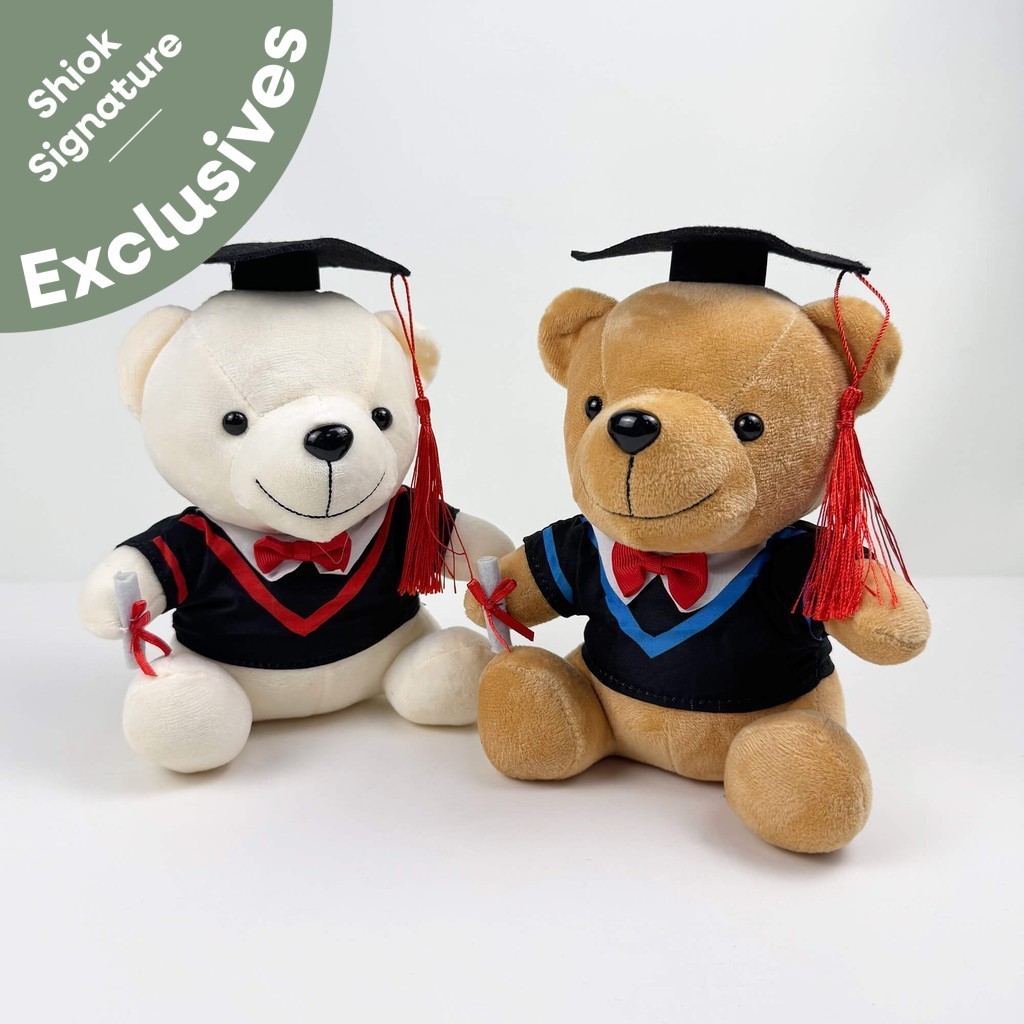 SHIOK 8 Inch Graduation Convo Bear With Ribbon | Beruang Konvo Graduasi 8 Inci dengan Reben ST10204020