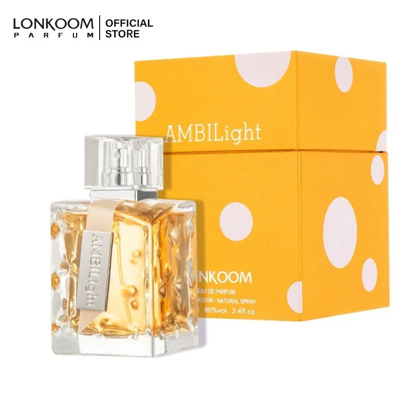 LONKOOM Perfume Floral Fruity Ambilight Pink Yellow 100ml EDP Women Gift Set