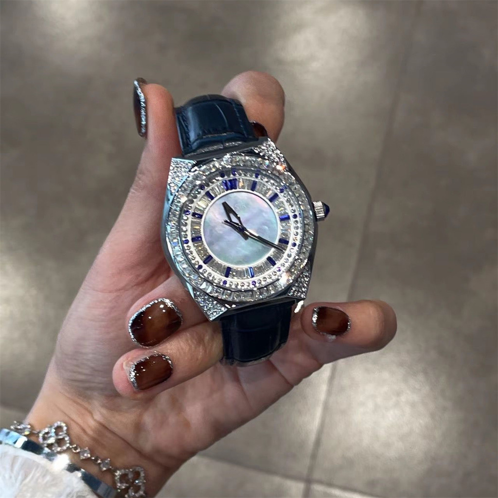 〖 NASIR 〗 (with Gift Box) 2024 Latest Full Diamond Ladies Watch Light Luxury Niche High-End Large Dial High-End Female Fashion Watch 711
