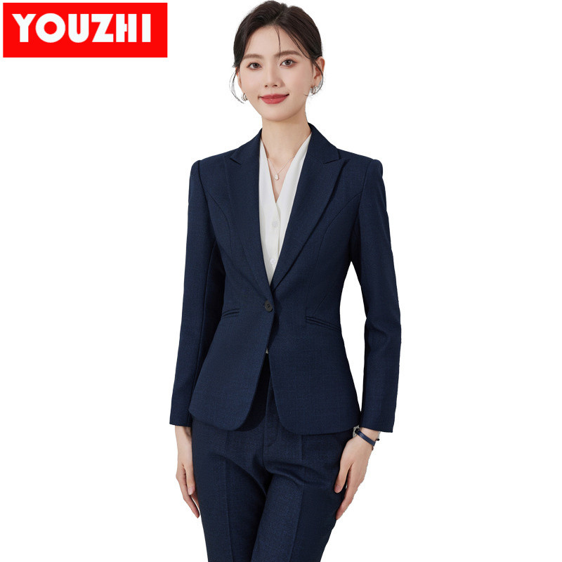 Women's High Quality Winter clothes business attire long sleeve Coat and pant or Skirt Office Work Wear 2 Pieces Set JY-6081