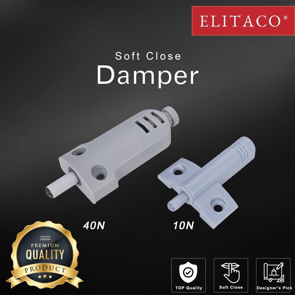 【ELITACO】10N 40N Soft Close Damper Adapter ABS Doors Drawer Cabinet Compact