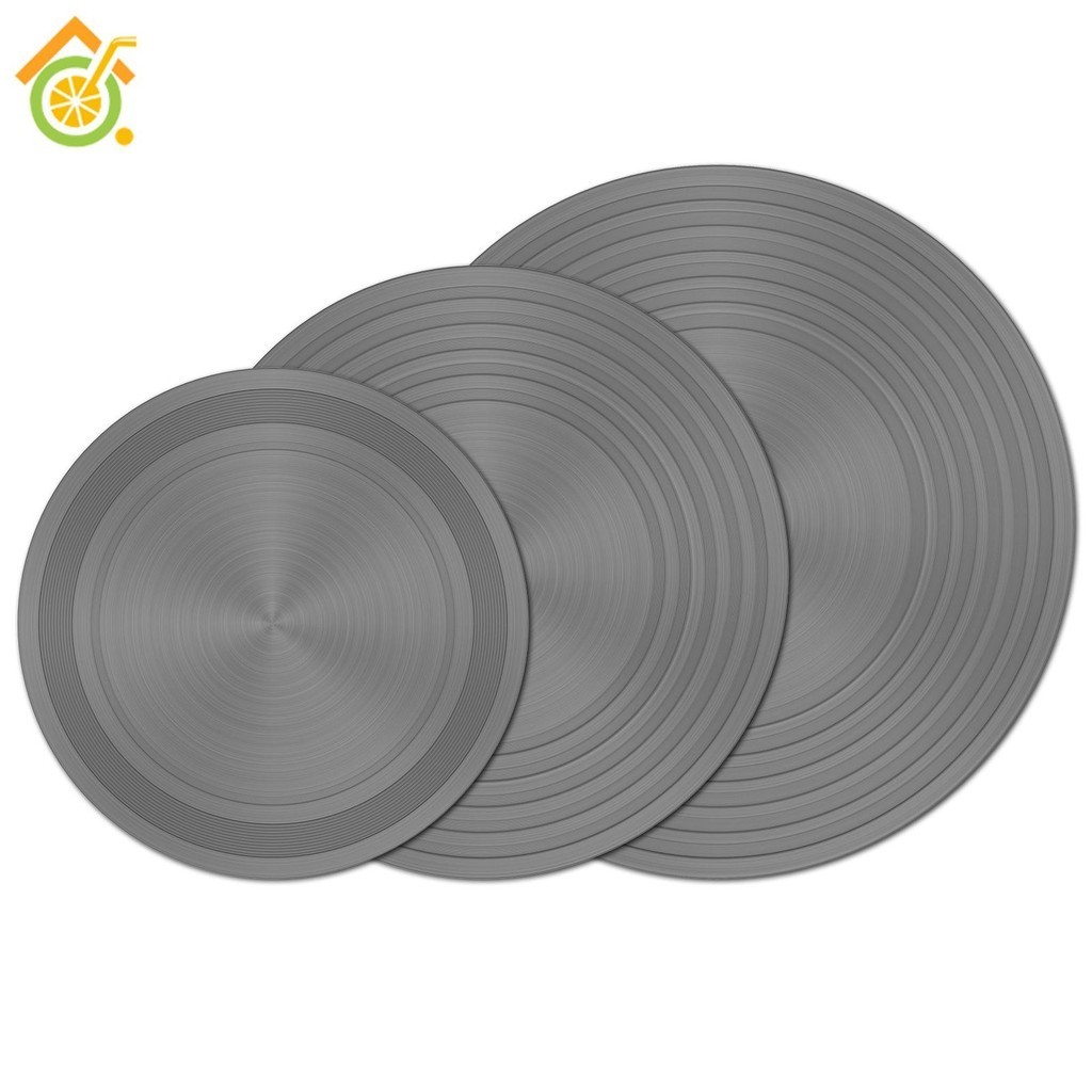 3Pcs Heat Diffuser Stainless Steel Induction Round Cooking Pots Furniture Gas Oven Electric Oven Grill SHOPSKC7784