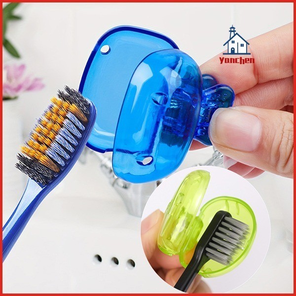 [Wholesale Price]Travel Toothbrush Head Covers Toothbrush Protector Cap Brush Pod Case Protective Portable Plastic Clip For Household Travel