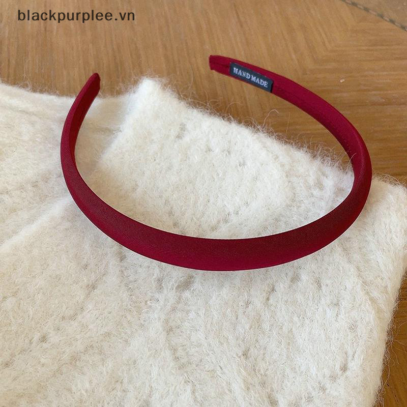 Burple Korean Style Classic Suit Wine Red Hair Thin Vintage Fashion Hair Ring for Women Girls Hair Accessories.