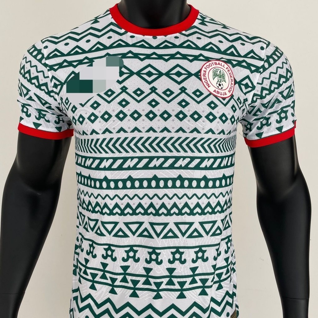 New 2023-24 Players Version Of The African League Nigeria White Green Football Jersey