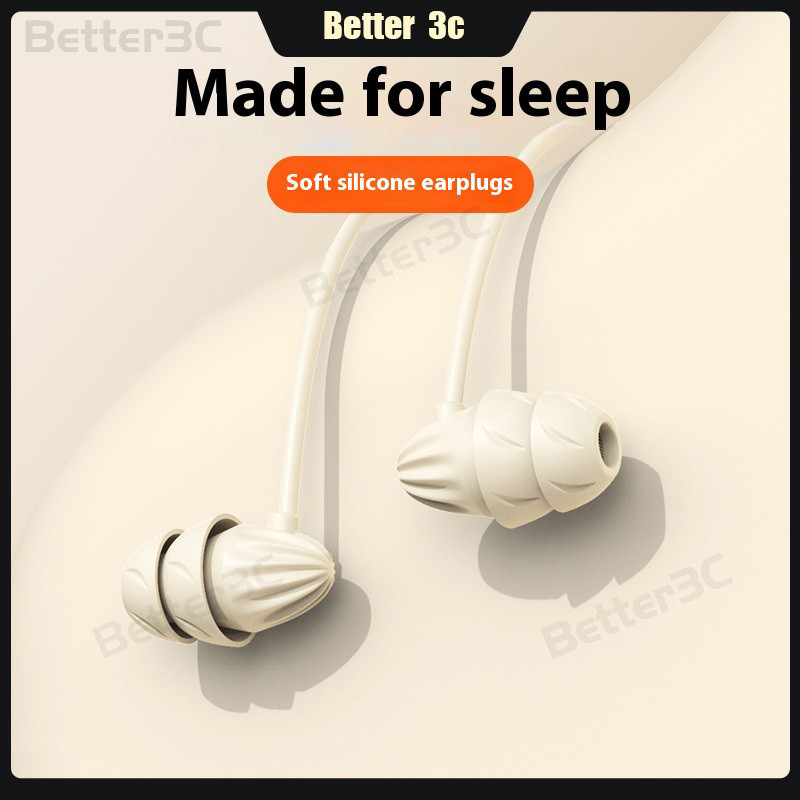 Sleep specific in-ear wired headphones Double soundproof sleep type c earphones 3.5mm Widely compatible devices headset with microphone noise cancellation