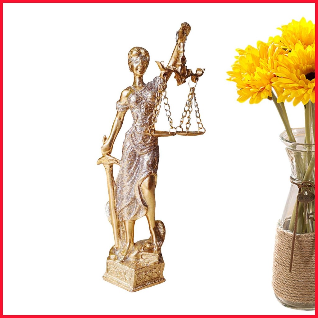 Lady Of Justice Sculpture Roman Blind Law Goddess Sculpture Collection Bronze Finish Lady Justice Statue for kiamy