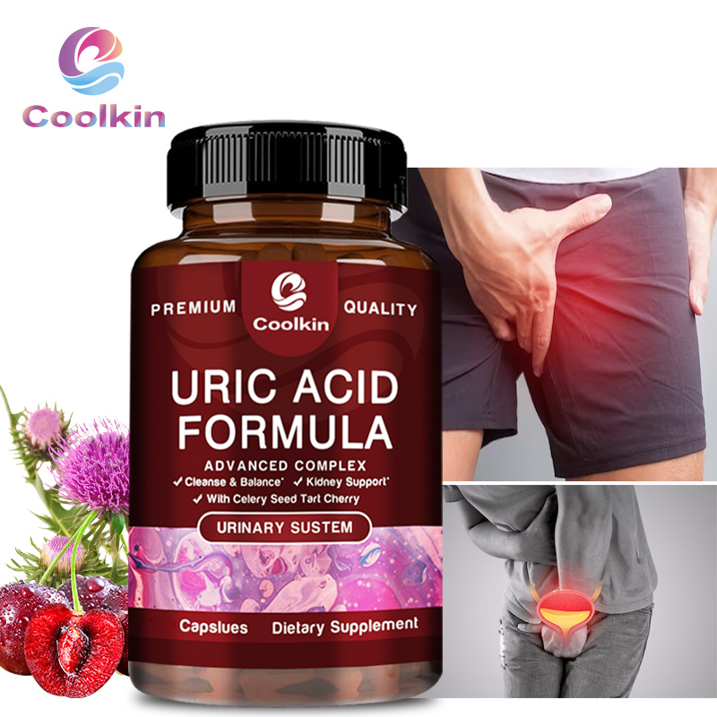 Coolkin URIC ACID FORMULA，Uric Acid Neutralizer 120 veg caps Gout, Joint Care, Knee Pain