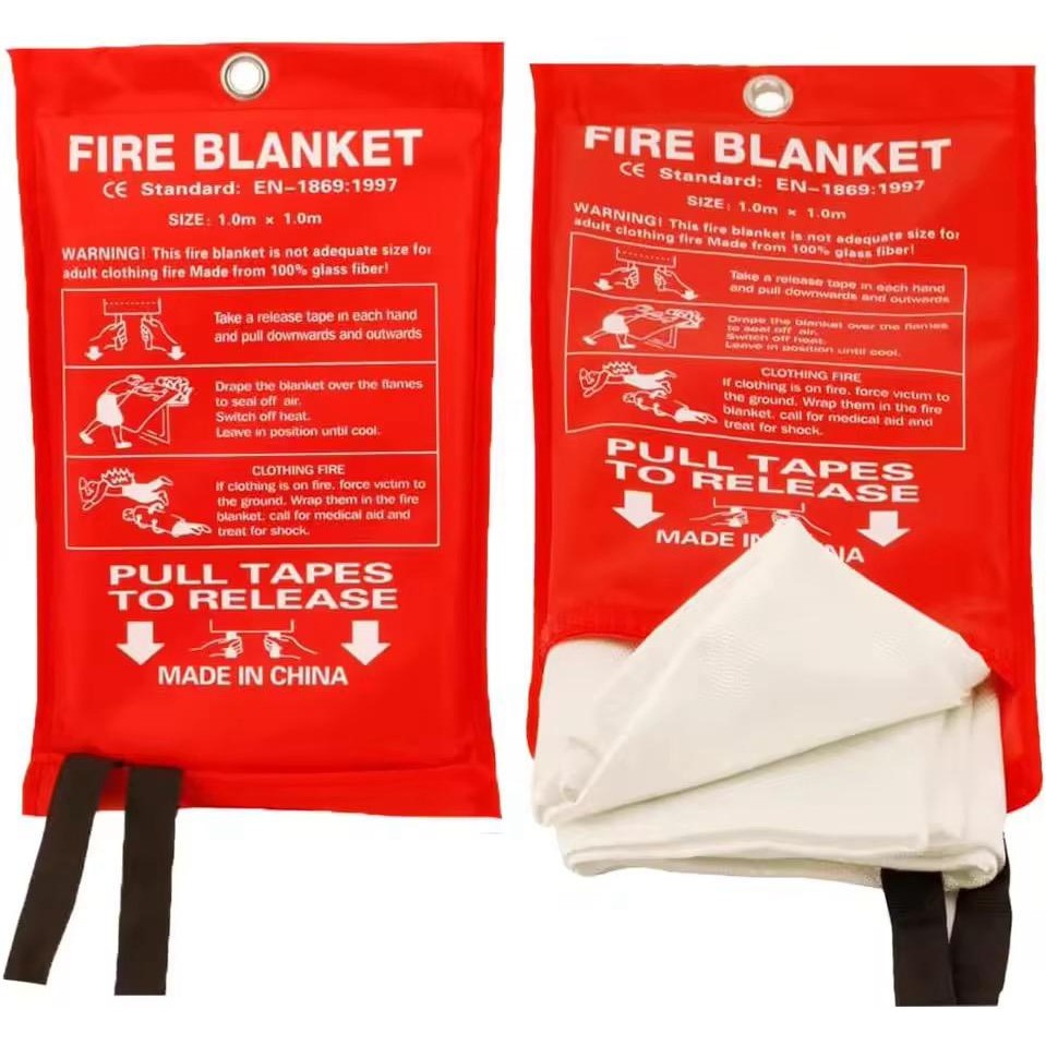 Home Fire Blanket Fiberglass Safety Fire Fighting Prevention (1.0*1.0m /1.2m*1.2m /1.5m*1.5m/2.0*2.0m）)