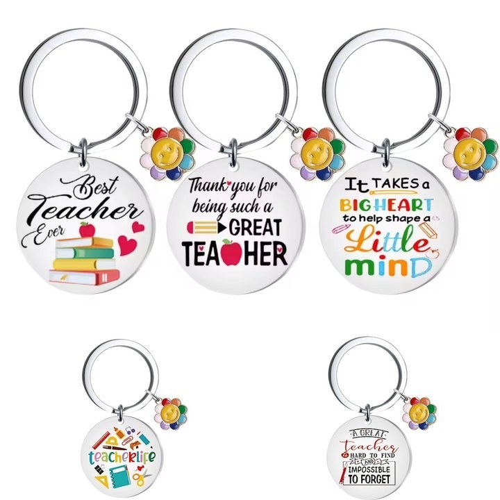Graduation gift Teacher's Day Keychain Souvenir Key Ring Colorful Key Chain Backpack Pendant Keychain Gift Car Key Holder Teacher's Day Gift