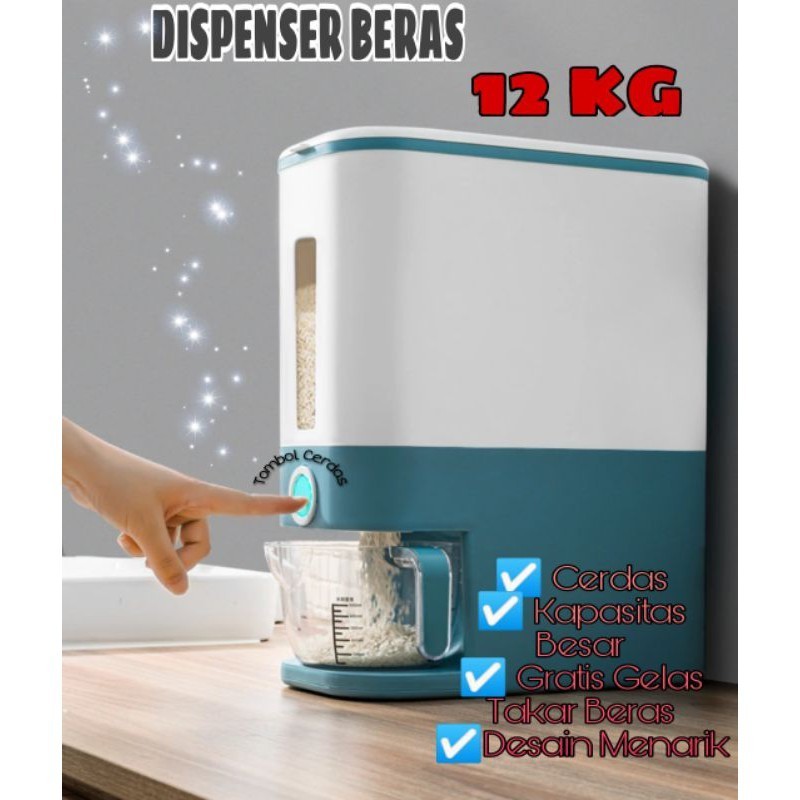 Smart Innovation Rice Dispenser 12kg Rice Dispenser Box Large Rice Storage Container - KM 10