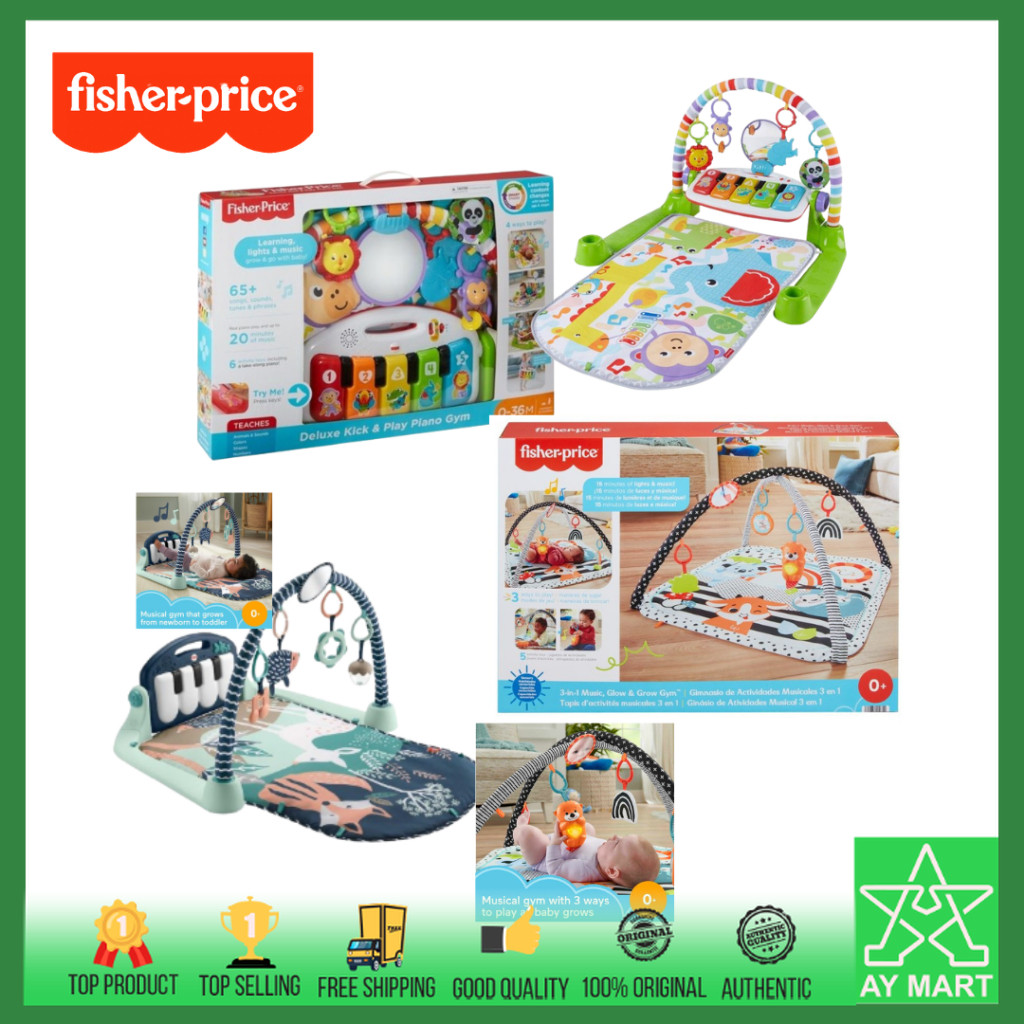 Fisher Price Deluxe Kick & Activity Baby Gym Playmat Activity Gym Play Musical Playgym Piano Baby Infant To Kids Baby