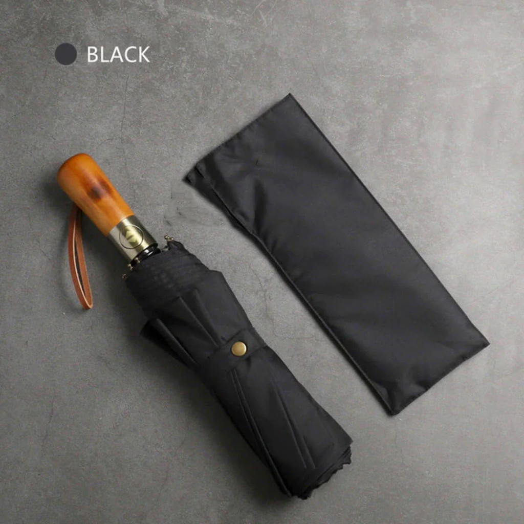 PSRMRHSTR PARACHASE Plain Windproof Automatic Opening and Closing Folding Umbrella 12 Bones - PC001