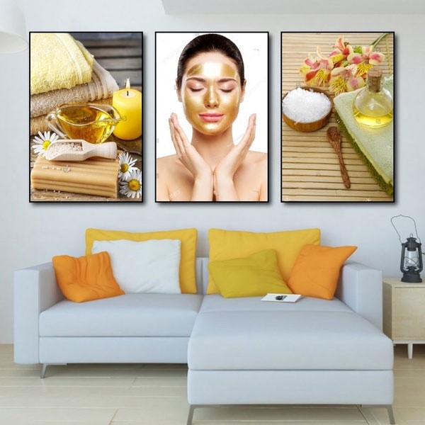 Mirror Painting - Relaxing Spa Wall Painting (Set of 3 Panels)