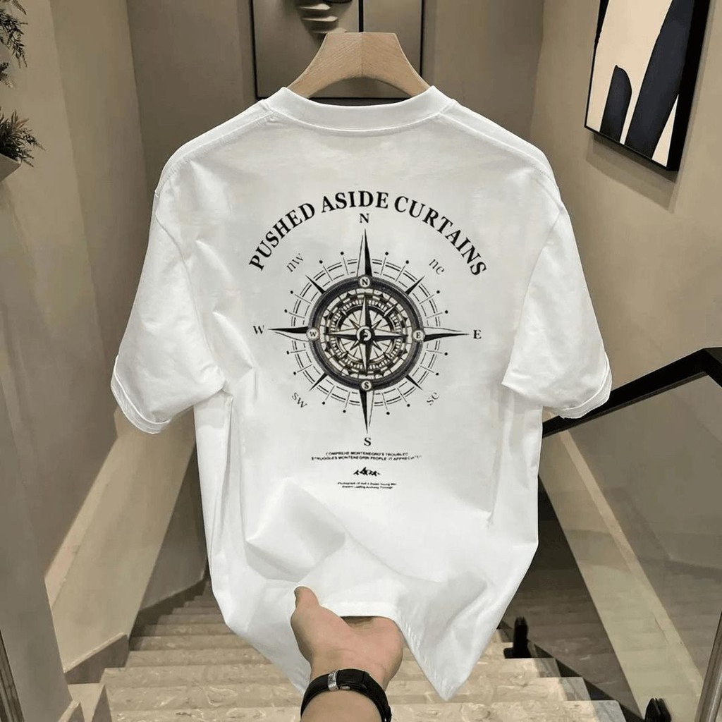 Pure Cotton Printed T-shirt Half Sleeve Casual Luxury For Men Versatile Tops New Summer Hot Sale