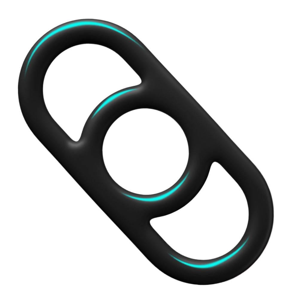 BANNDO Men's Triple Lock Precision Ring Silicone Ring Couple's Room Penis Ring Adult Sex Products#0723