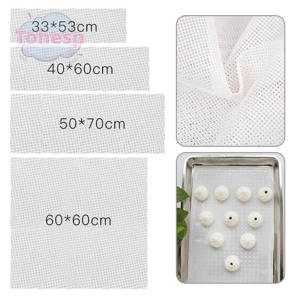 TOHESP 1Pcs Steamer Mesh Pad, Reusable Food Fruit Dryer Dehydrator Sheets, Non-Stick Silicone Oven Kitchen Accessories Baking Mat