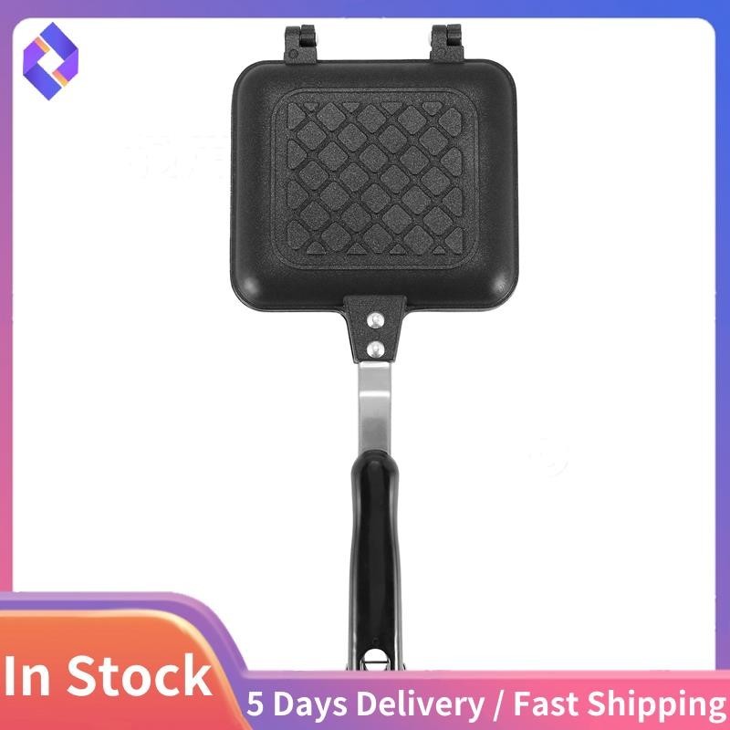 Grilled Sandwich Panini Maker,Bread Toast Breakfast Machine,Hot Sandwich Pan,Nonstick Aluminum Flip Pan,Kitchen Tool