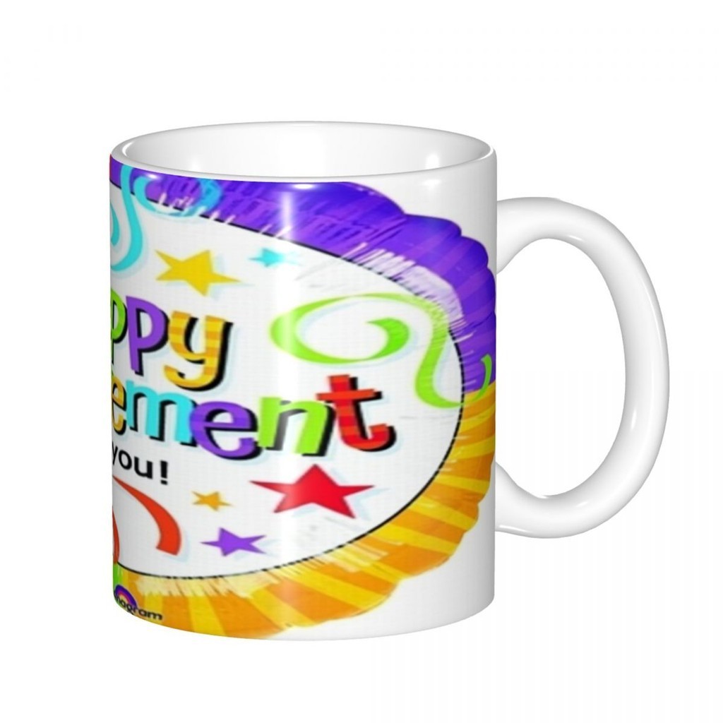 Retirement Stylish Ceramic Mug with Pattern - Large Capacity for Coffee, Tea, or Hot Chocolate