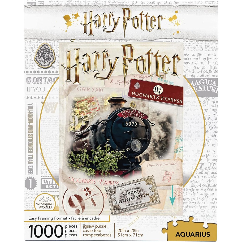 Harry Potter Puzzle Hogwarts Express Train Ticket (1000 Piece Jigsaw Puzzle) - Officially Licensed Harry Potter Merchandise & Collectibles Virtually No Puzzle Dust - 20x28in