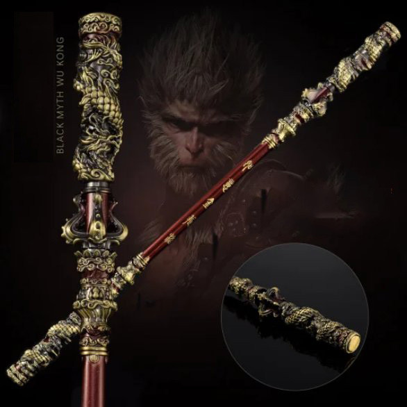 XIJING Black Myth Wu Kong Chinese Monkey Gaming Merchandise Collectibles Model Ruyi Golden Hoop (30CM) All-metal Crafts Ornaments Toys