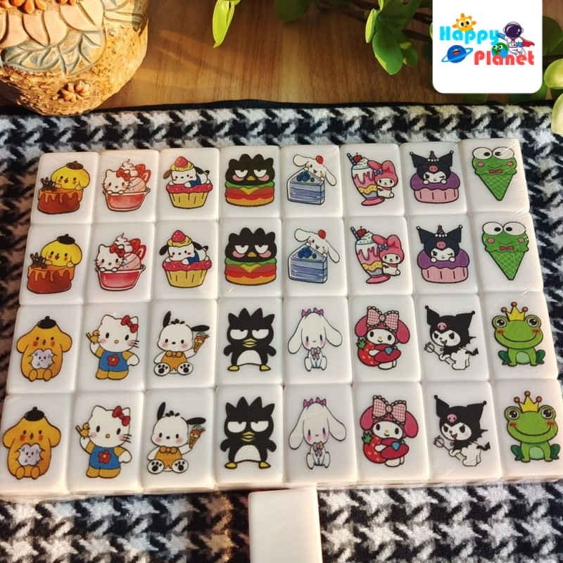 Xiaohongshu same style Clow M Mahjong Sanrio Elimination Puzzle Children Flag Mahjong Cartoon Toy Big Ear Dog Push Parent-Child Customized Interactive Board Game 2LXF