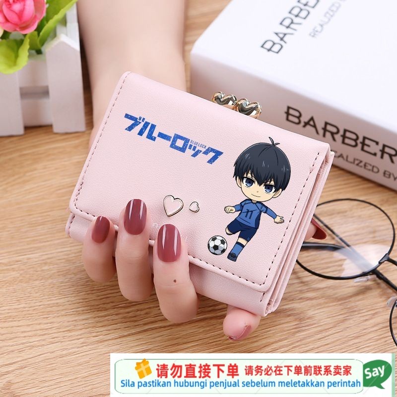 Contact before order】Blue Prison Cartoon Cartoon Creative Student WalletPUShort Card Holder Coin Purse Mini Wallet PPZH