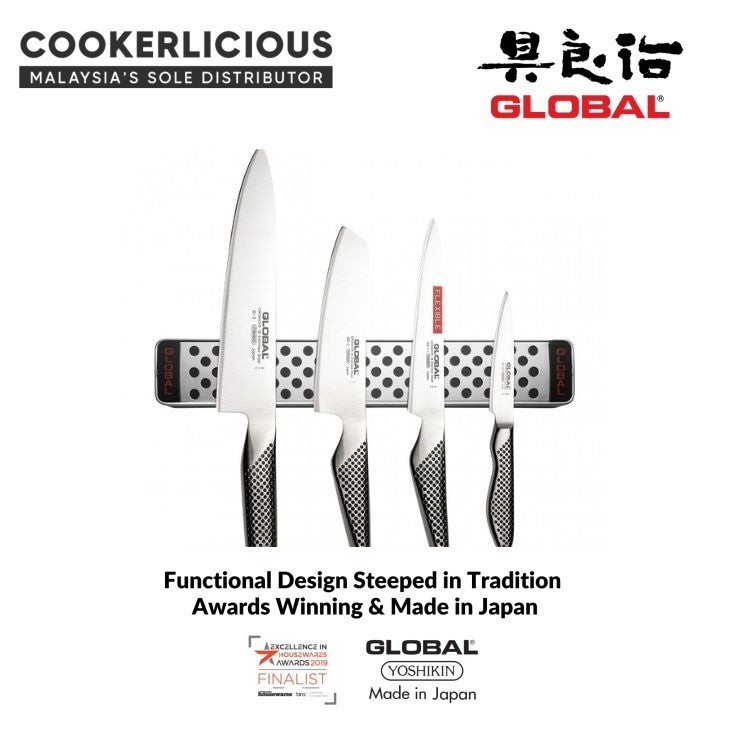 Global Knife Set 4 Pieces & Magnetic Rack G-251138/M30