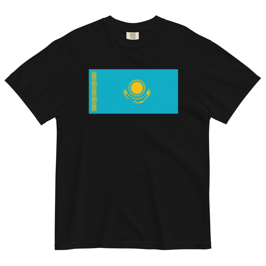 Kazakhstan Flag T-Shirt Unisex Premium Tee | National Emblem & Patriotic Apparel