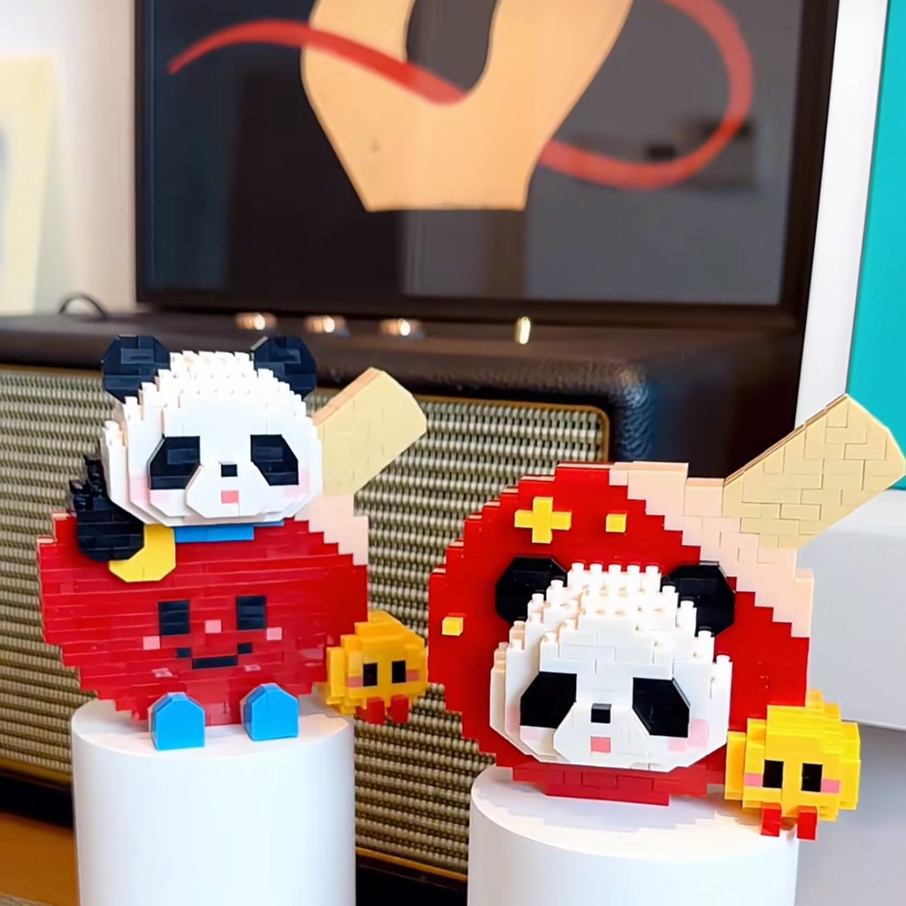 ✨Hot Sale✨Building Blocks Big Panda Table Tennis Merchandise Cute Ornaments Small Particles Chinese Building Block Toys✨High Quality✨