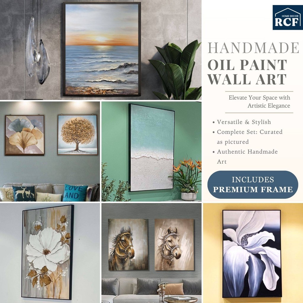 RCF Premium Craft Oil Painting Wall Art | Unique Texture Designs & Handcrafted Wall Decor | Premium Artwork for Home