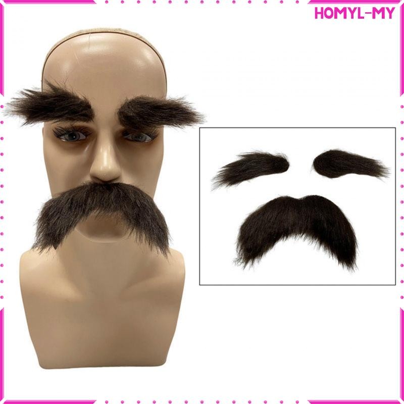 [HomylMY] Eyebrows Kits Decoration Disguise Supplies Self Adhesive Fake Mustache Set