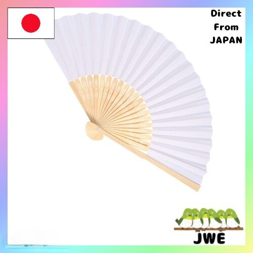 PRETYZOOM Fan Owlage Fan White Sustainable 7 inch 4 -inch Set Folding Ladies Fan Painting Dance Open DIY Respect for the Aged Day Birthday Party Graduation Ceremony Sports Summer