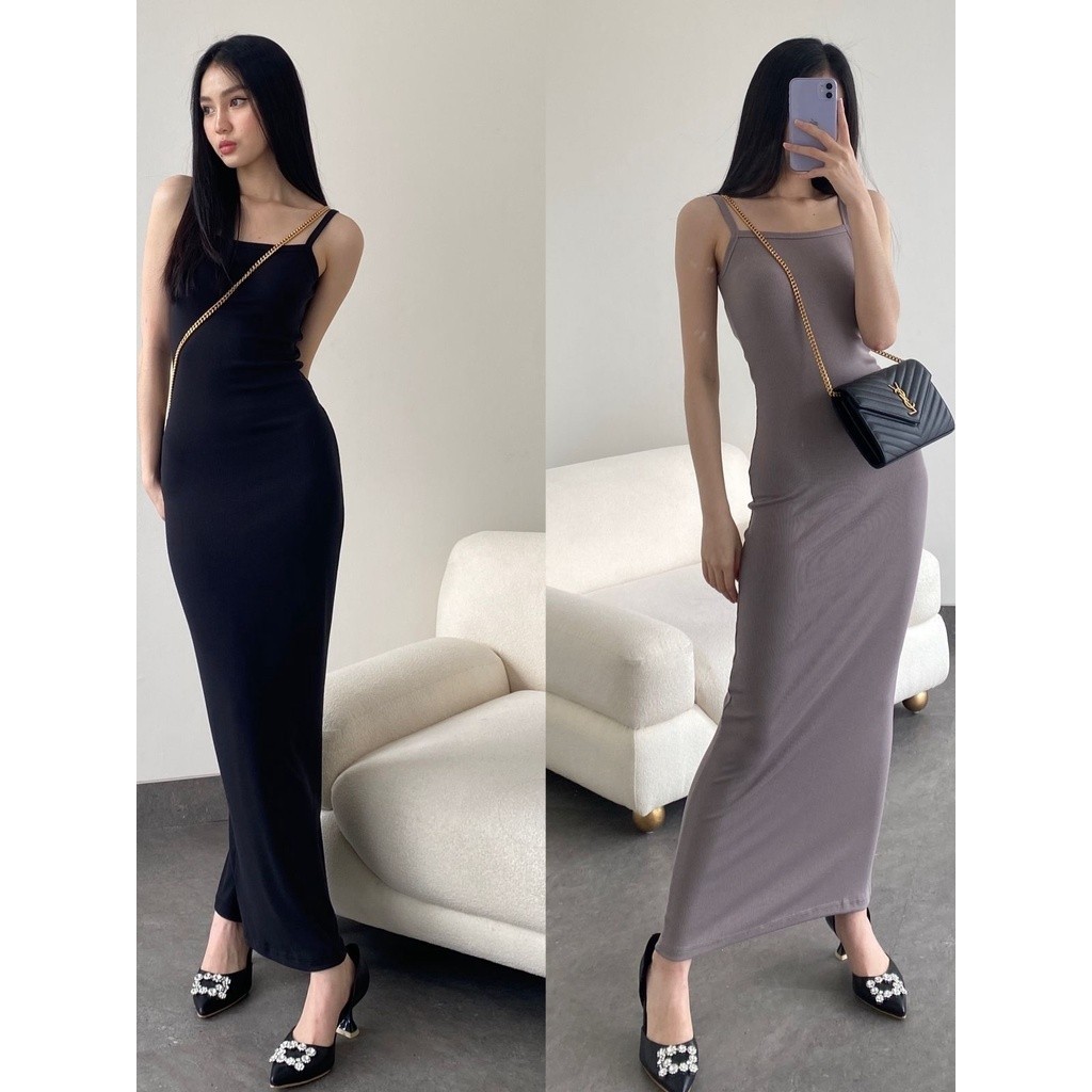 MAXI LONG DRESS PARTY KOREAN STYLE BODYCON // TANKTOP MAXI DRESS BODY FIT PREMIUM QUALITY