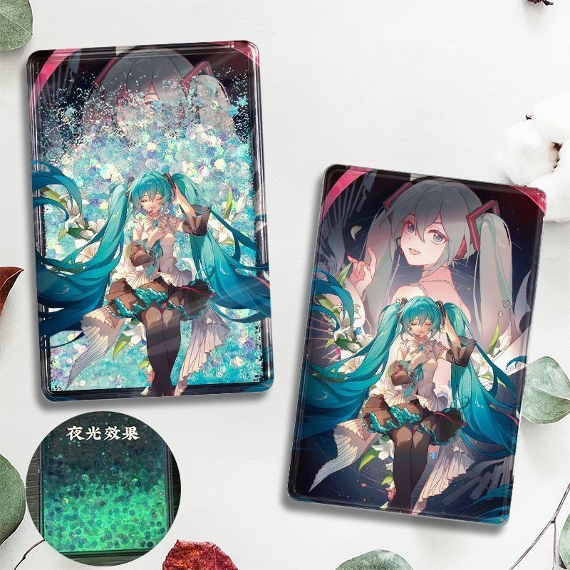 Hatsune Miku's Cradle of Flowers Quicksand Mahjong MIKU Larg Hatsune MIKU Flowers Cradle Glitter Mahjong MIKU Large Size Glitter Ornaments Anime Merchandise Birthday Gift 7.27