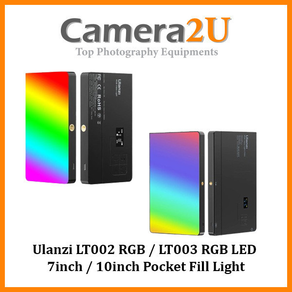 Ulanzi LT002 RGB / LT003 RGB LED Video Panel Light 7inch / 10inch Pocket Fill Light Dimmable 2500-9000K 4000mAh