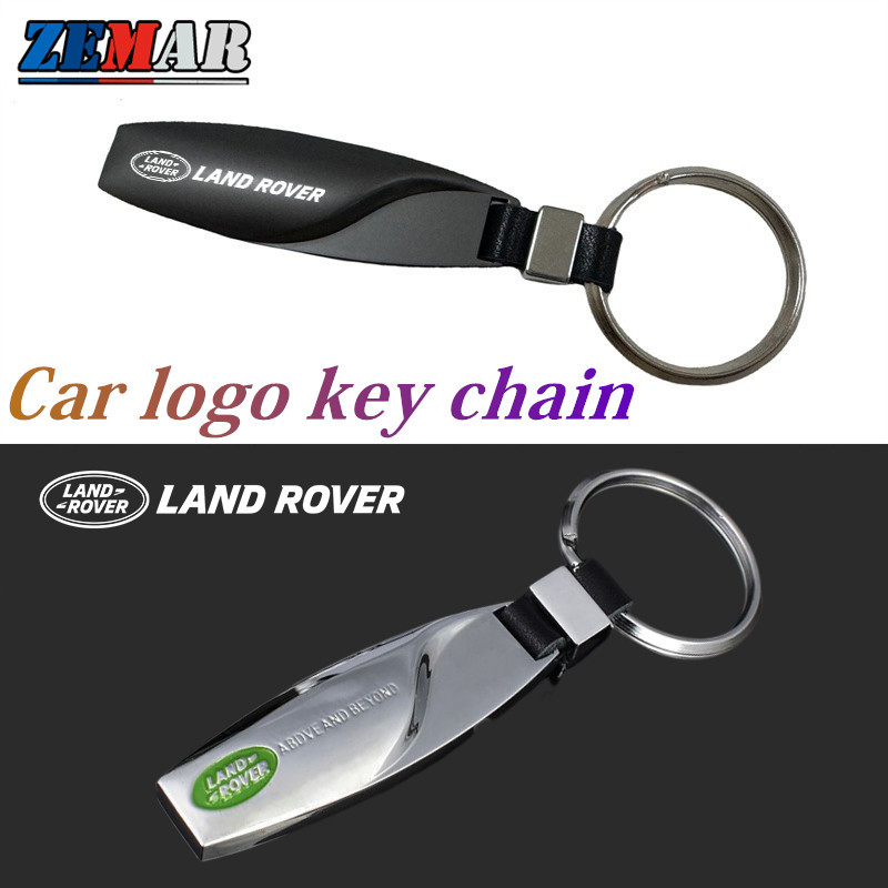 Land Rover Car Keychain Car Logo Key Chain Fashion Auto Motorcycle Metal Keyring Key Holder Laser Printed Logo for Land Rover Freelander 2 Defender Range Rover Evoque Velar DISCOVE