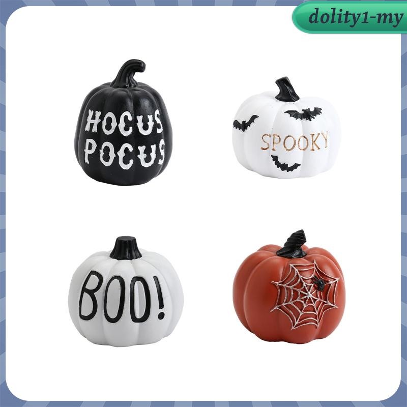 [DolitybdMY] Pumpkin Figurine Artificial Haunted House Decor Halloween Decorations Statue for Holiday Landscape Indoor Desk Party Decoration