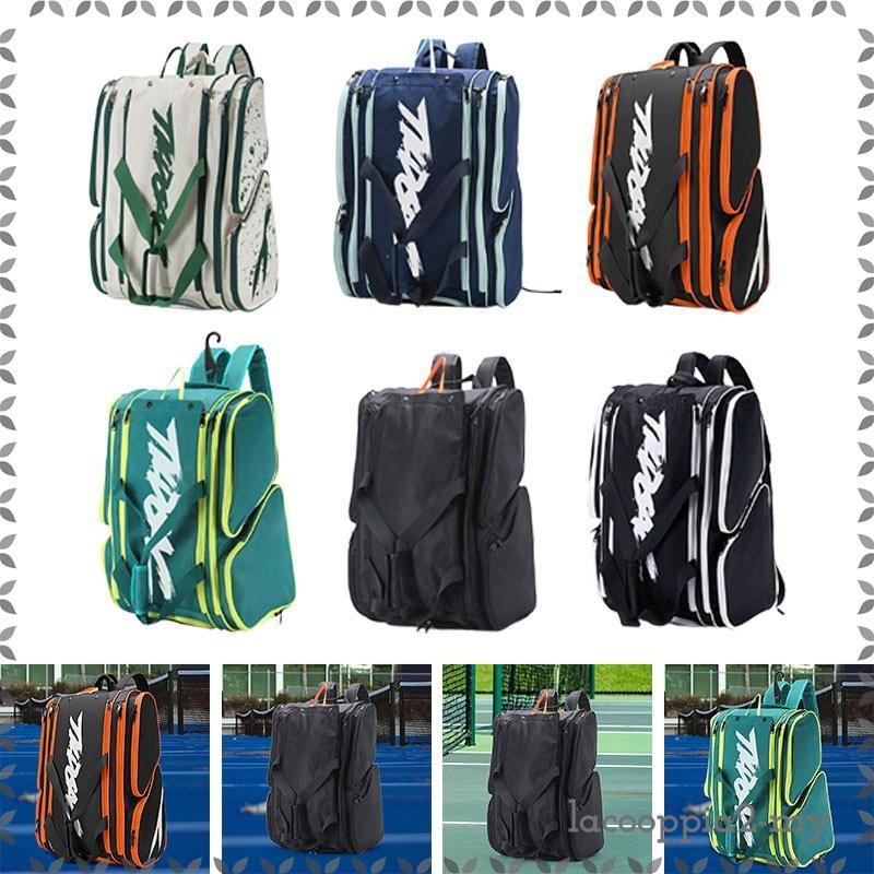 [LacooppiabcMY] Pickleball Bag Gear Storage Bag Daypack Waterproof Adjustable Paddle Racket Bag