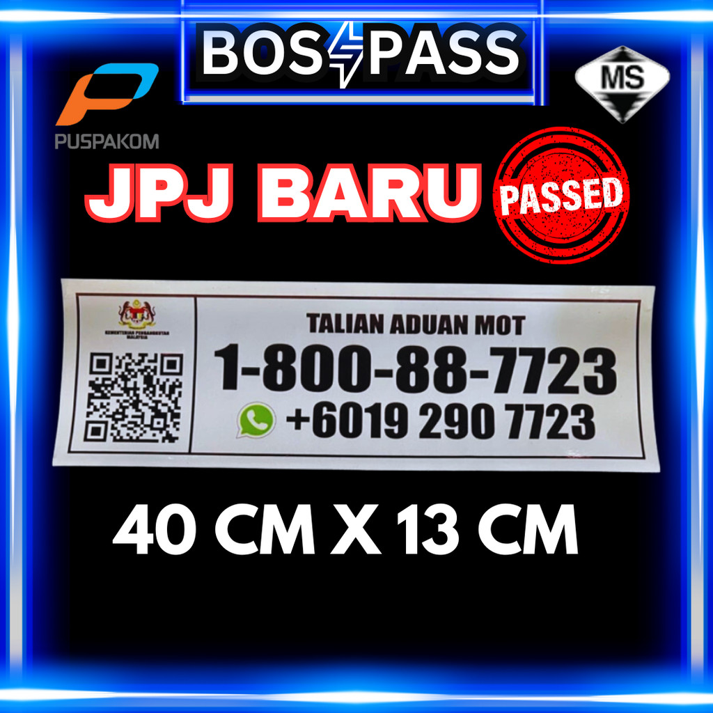 BARU Lorry Sticker Talian Aduan Mot / Hotline Mot / Hotline Complain 1800887723 / New Hotline Spad / Apad