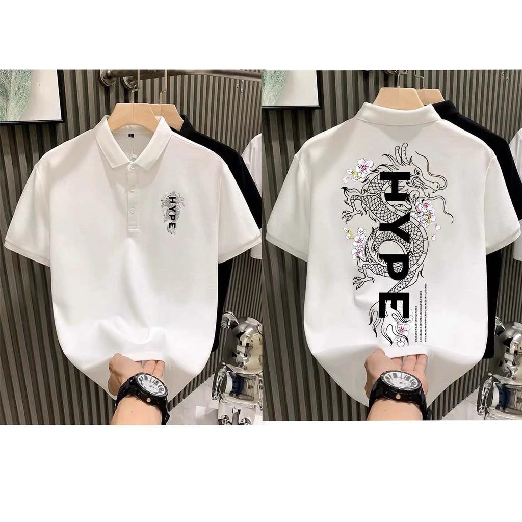 baju polo lelaki HYPE SEASONAL CREATION Graphic Printed Tee men's Short-Sleeved M-3XL#13 Dalam stok