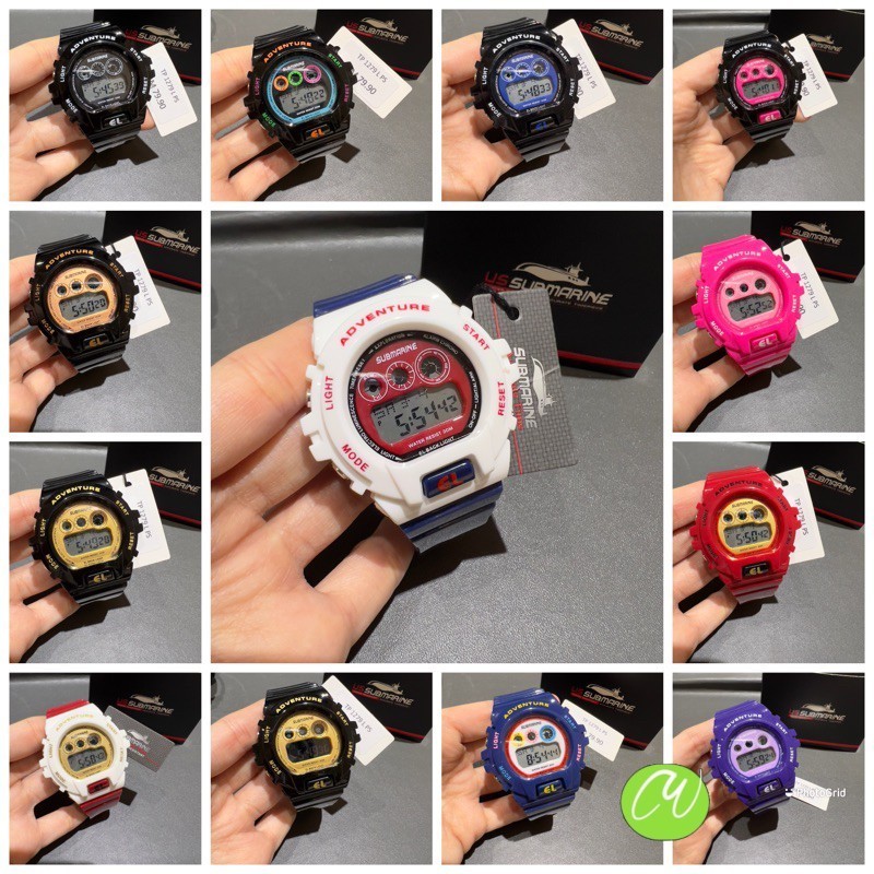 [US SUBMARINE ] STUDENT US SUBMARINE DIGITAL COLORFUL SPORTY WATCH MODEL TP1279 L / TP 1279 * 1 YEAR OFFICIAL WARRANTY