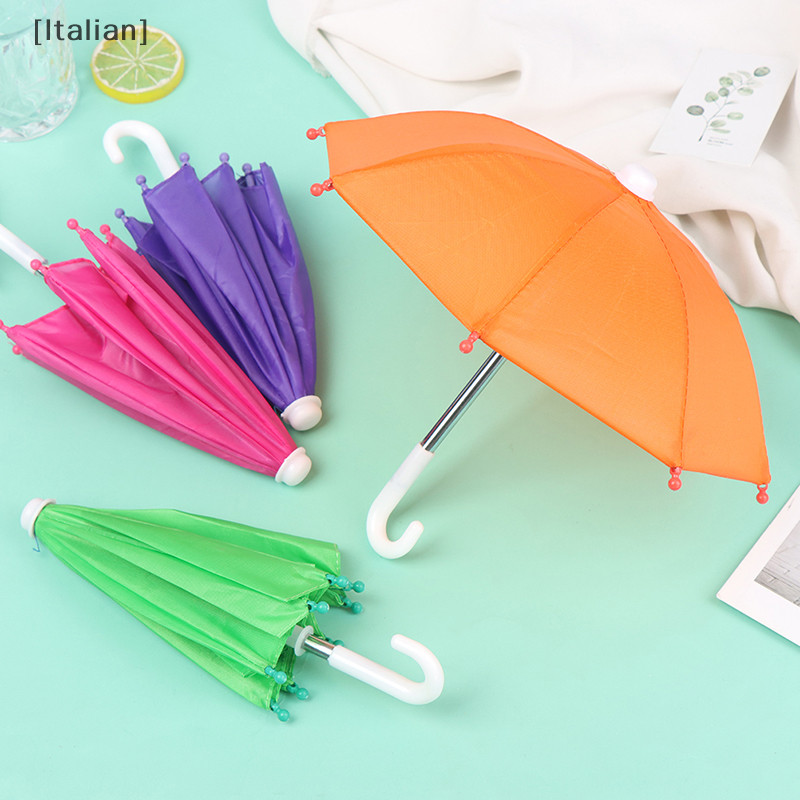 Italian 22CM Colorful Doll's Umbrellas Toys Rain Gear For 18inch doll Girls Accessories MY