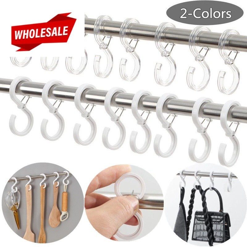 Bc) Multifunctional Anti-Skid Plastic S Shaped Lock Hooks/Simple Coat Bag Hats Key Stor…