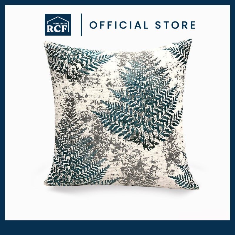 RCF 45X45CM Floral Jacquard Chenille Decorative Sofa Pillow | Bantal Sofa Hiasan Chenille Jacquard 45X45CM