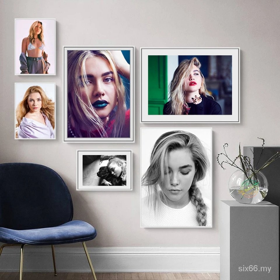 Florence Pugh Poster Movie Star Canvas Art Silk Posters And Prints Wall Art For Cafe Dormitory Room Home Decor Painting Gift