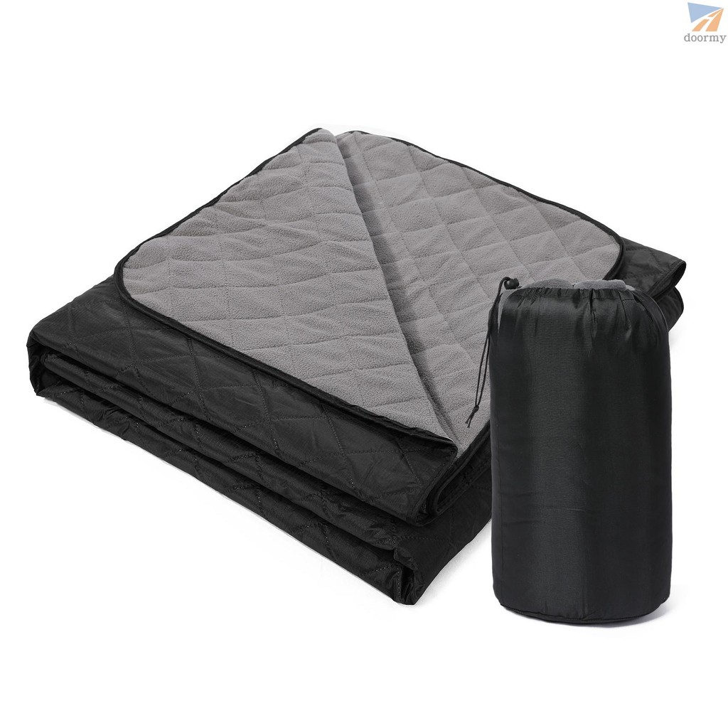 【SPMY】Camping Blanket Water-resistant Quilted Fleece Stadium Blanket for Outdoor Camping Picnic Park