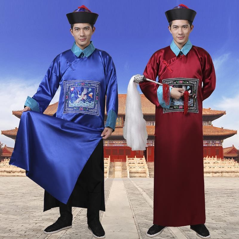 Qing Dynasty ancient costumes, eunuch costumes, men's bodyguards, stewards' father-in-law'清朝古装官服太监服装男士侍卫总管公公后宫甄嬛传品僵尸表演服10.17